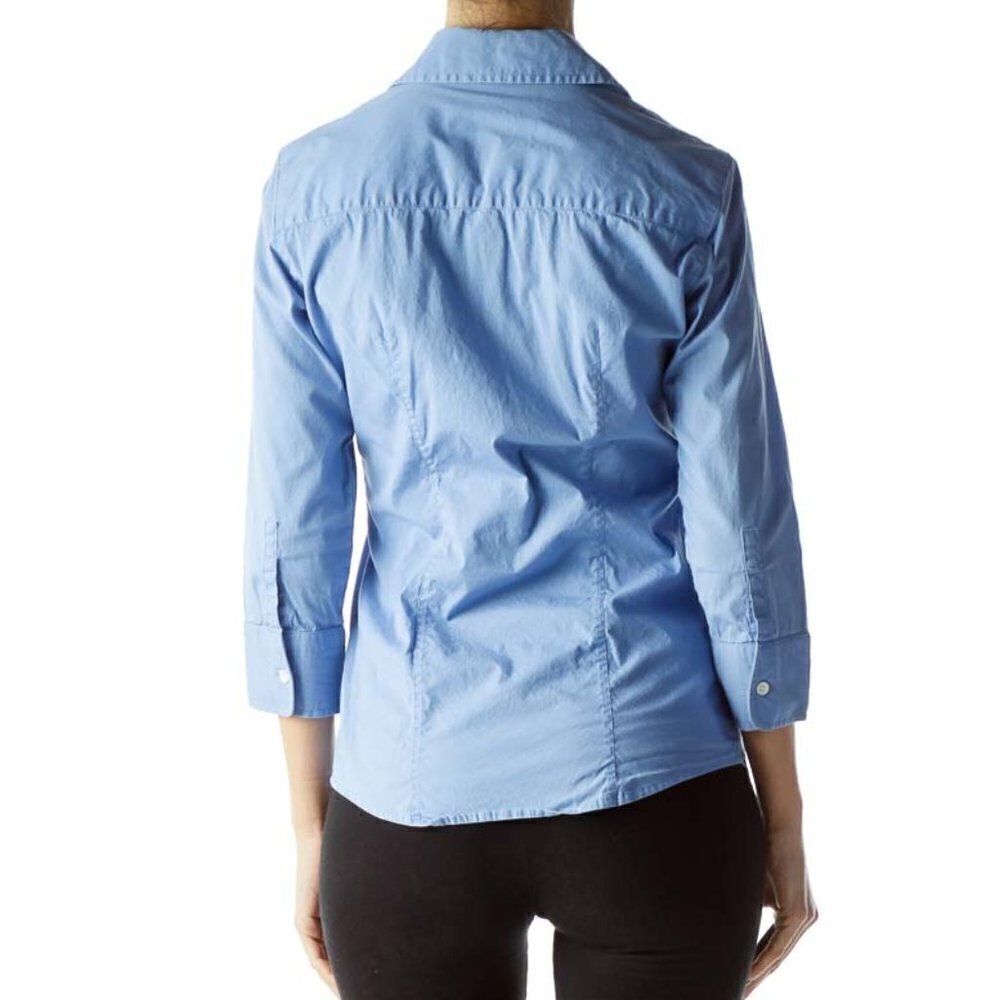 J.Crew Blue Buttoned Down Collared Shirt - Picture 3 of 3